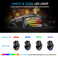 Mysz bezprzewodowa na akumulator Bluetooth Gamer mysz do gier komputer ergonomiczna Mause z podświetleniem RGB Silent myszy do laptopa PC 5